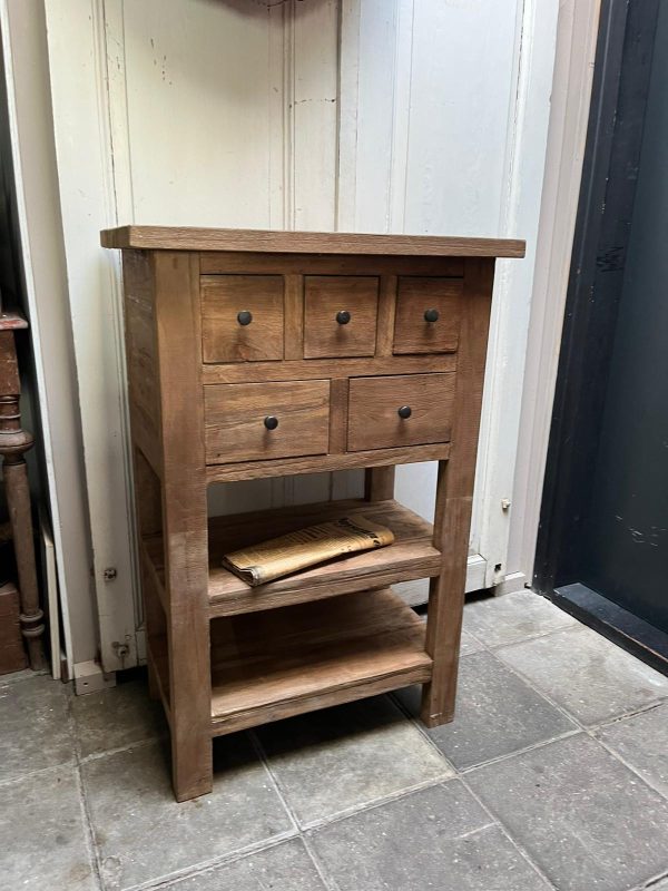 houten ladekastje,side table,dressoir sober