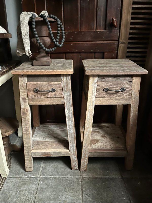 stoer truckwood houten kastje,nachtkastje - Afbeelding 2
