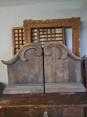 2 delig sober houten paneel set raampaneel