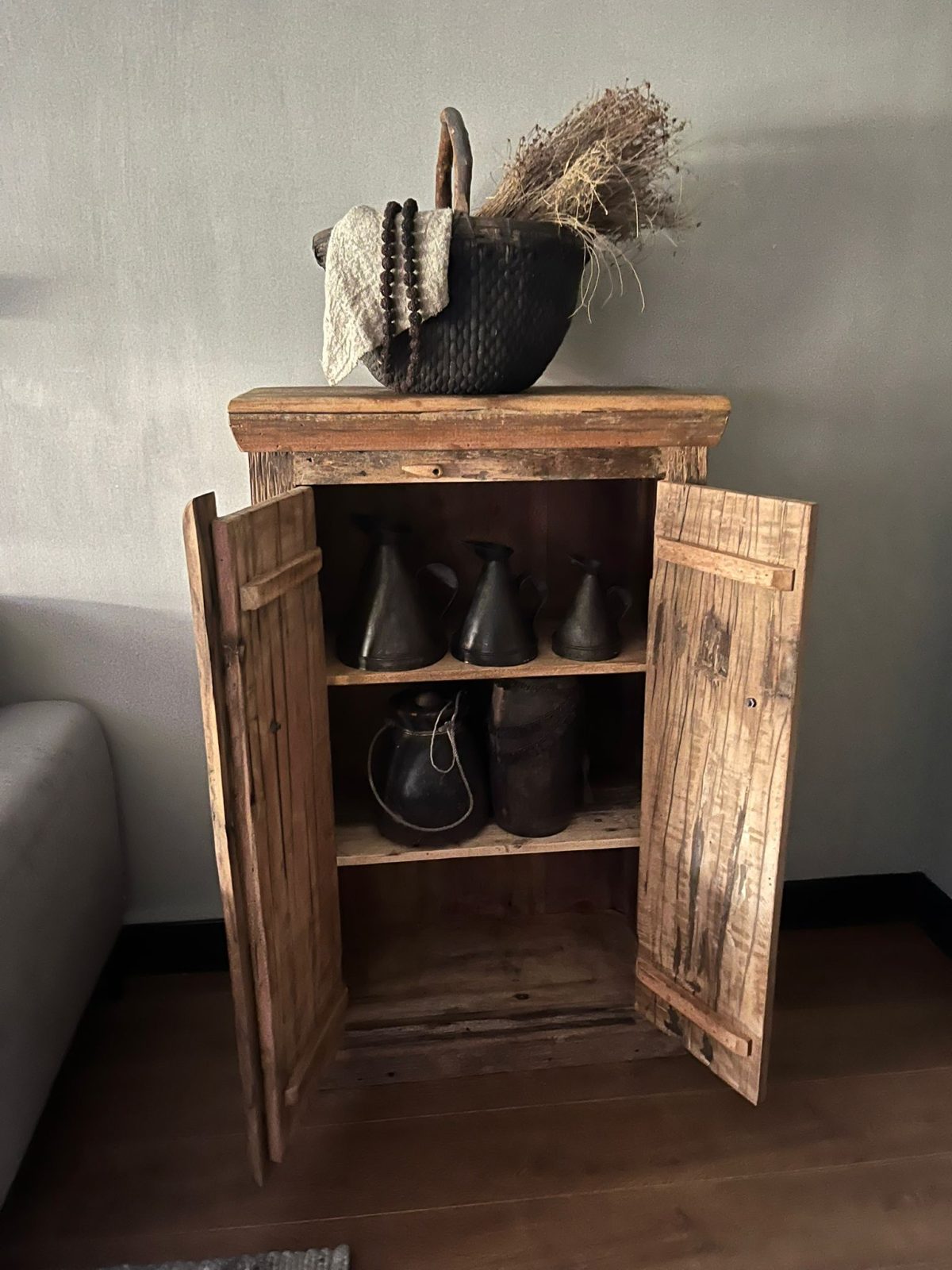 truckwood oud houten kast sober,landelijk - Afbeelding 3